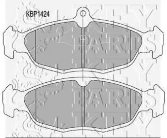 KEY PARTS kbp1424 -  Комплект тормозных колодок, дисковый тормоз